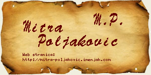 Mitra Poljaković vizit kartica